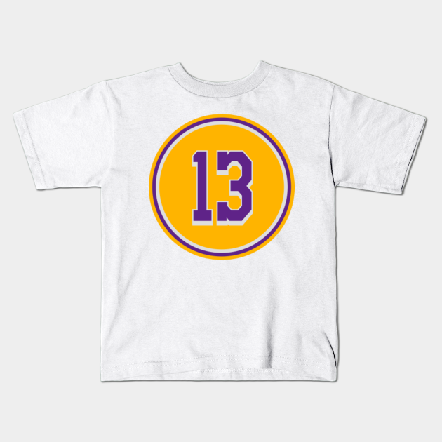 Wilt Chamberlain Number 13 Jersey Los Angeles Lakers Inspired Los